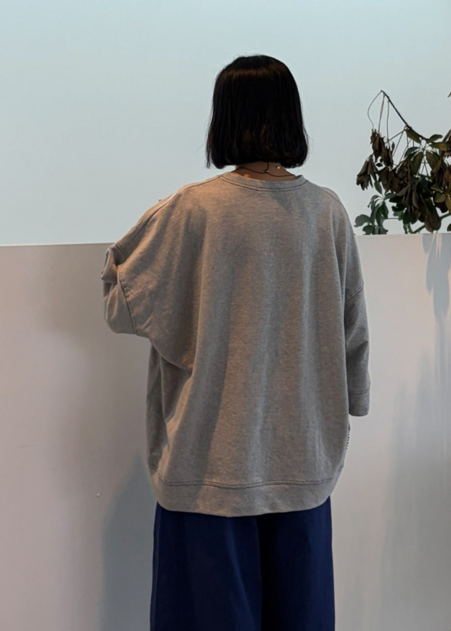 스티치 7부 티셔츠