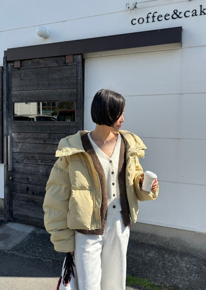 브이넥 페이크 가디건