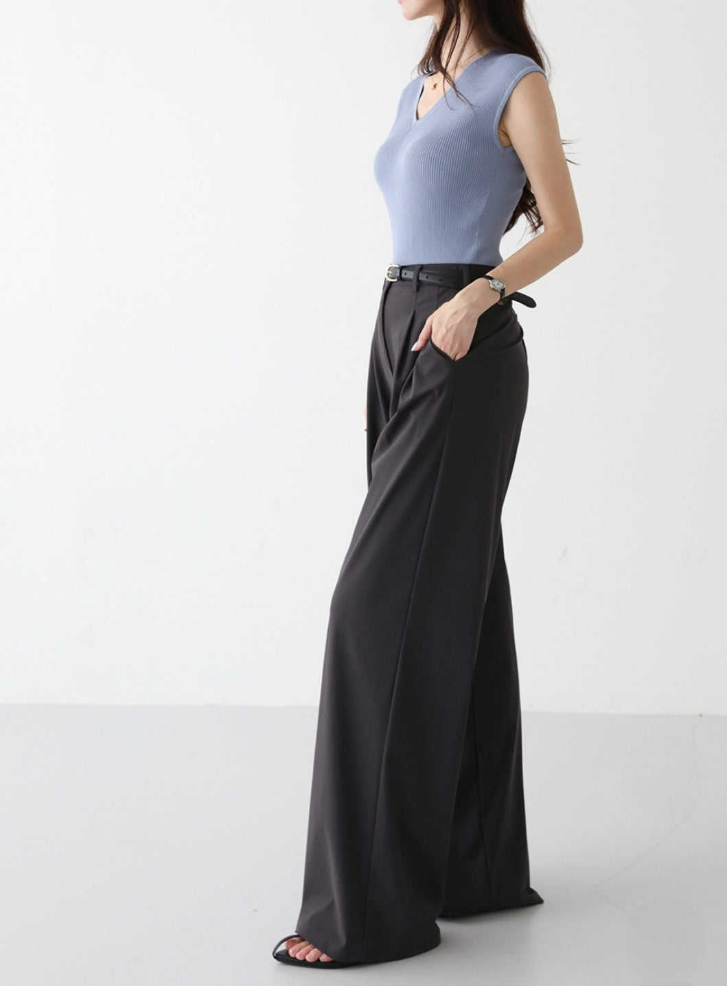 🧊 냉감 투핀턱 와이드 쿨슬랙스 [S-2XL]