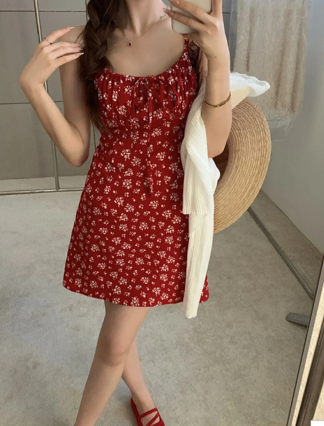 플라워 미니 나시원피스