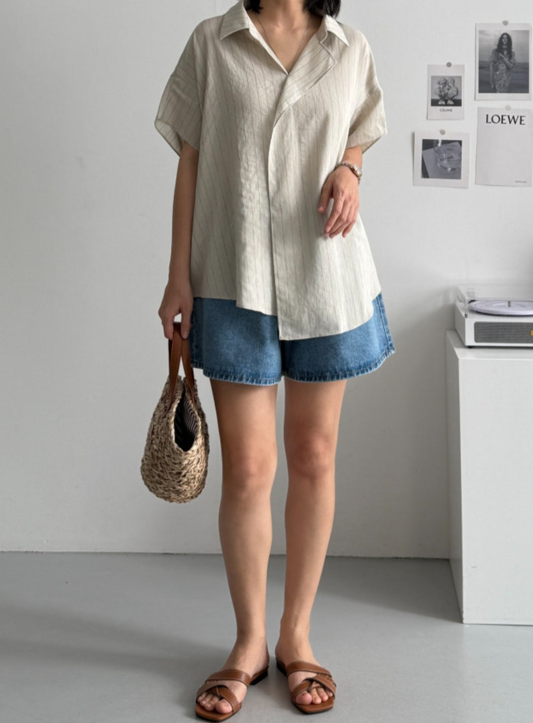 린넨 셔츠 블라우스