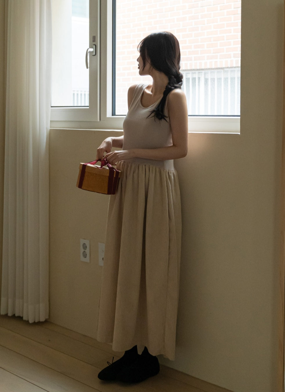 골덴 레이어드 나시원피스