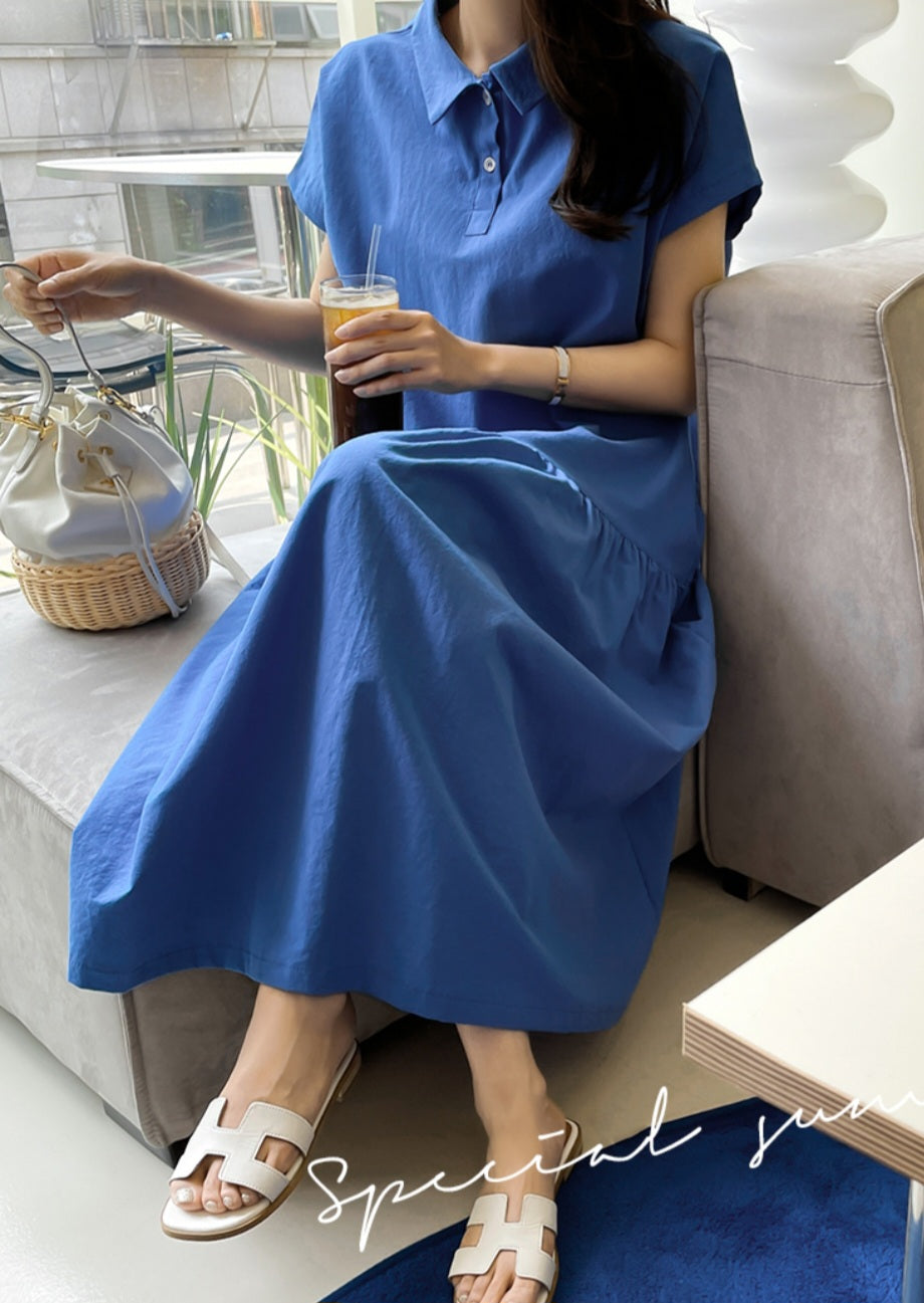 ☀️카라 셔링 원피스