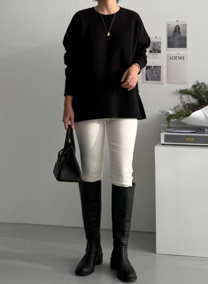 시보리 트임 맨투맨