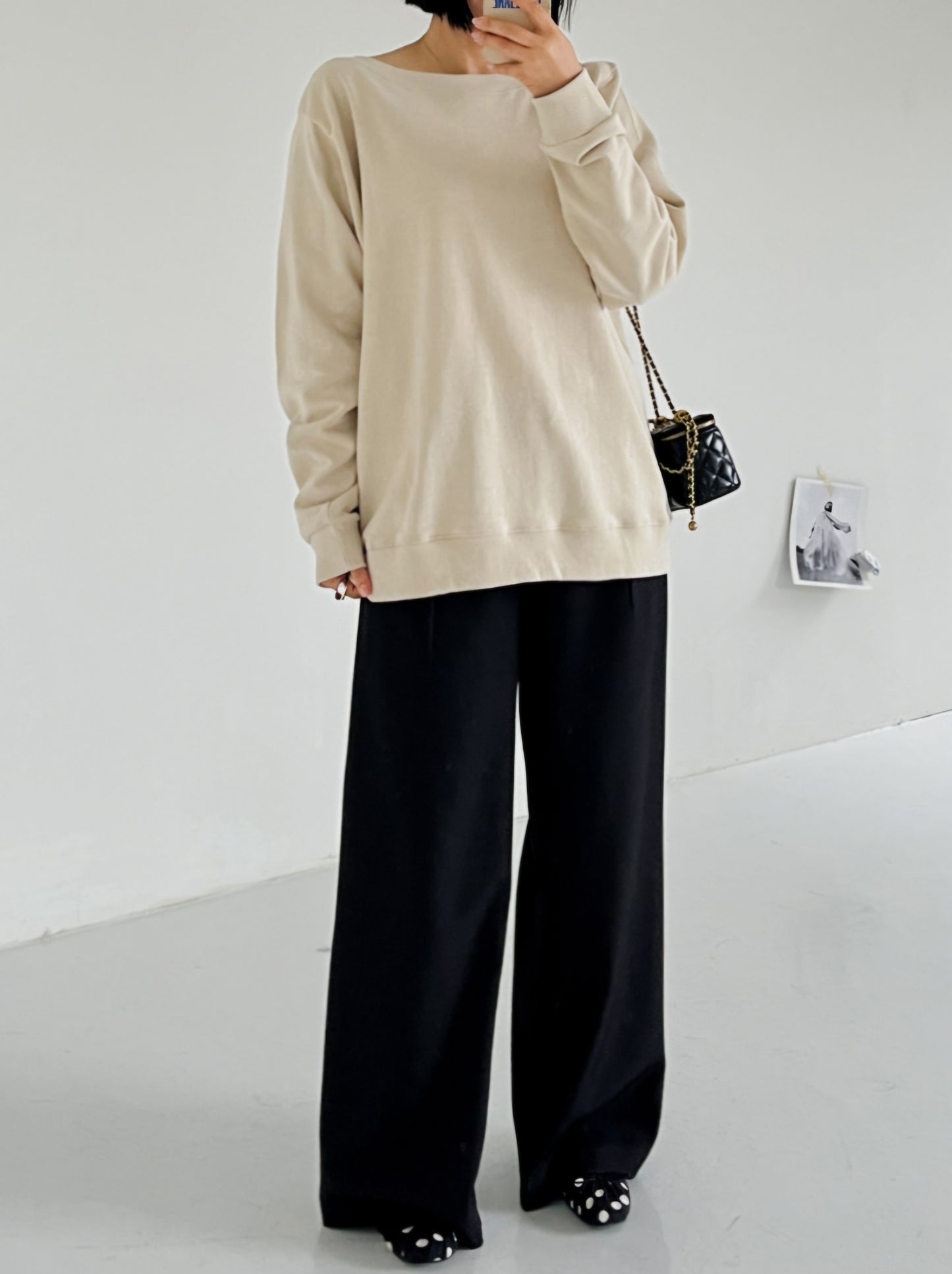 ⏩️배색 와이드 팬츠 [S/M/L]