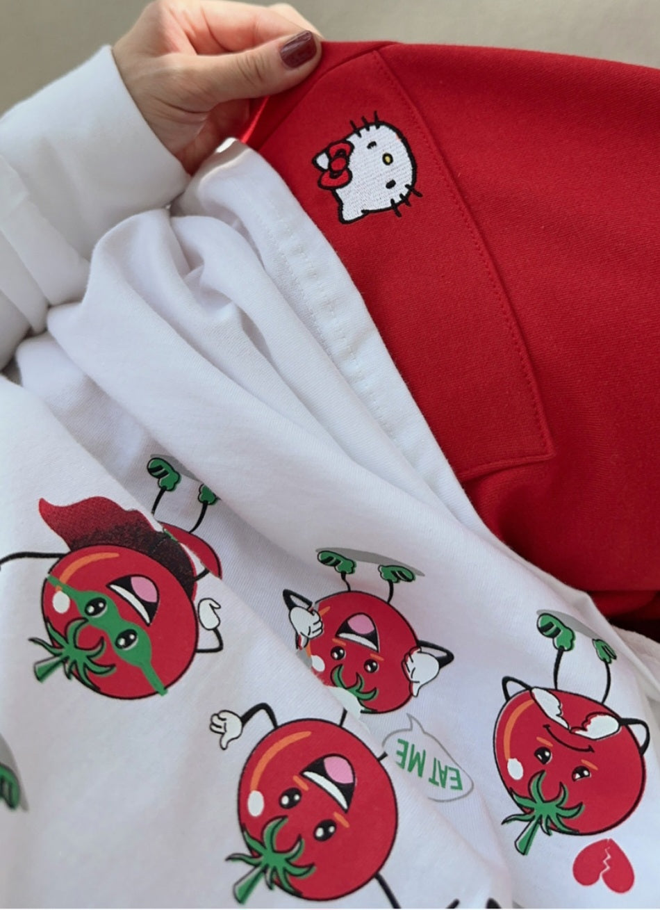 🍂 토마토 프린팅 티셔츠