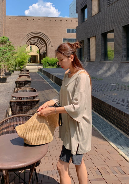 ☀️린넨 나시 레이어드 롱티셔츠