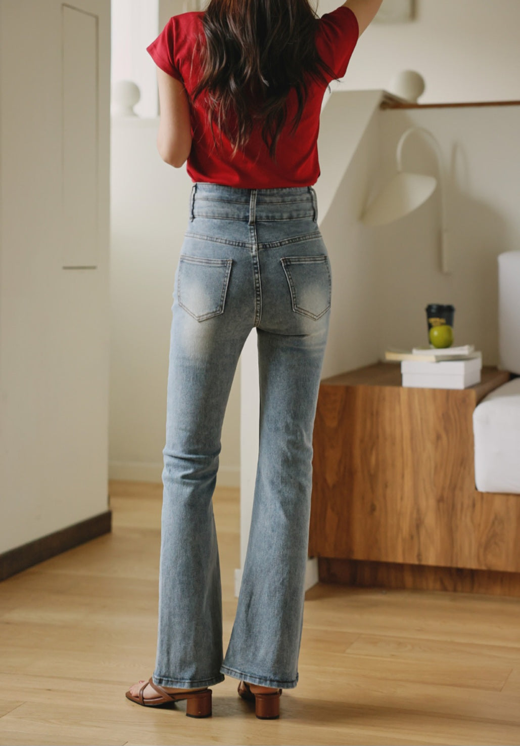 ⏩️ 골반패드 3type 더블버튼 부츠컷데님