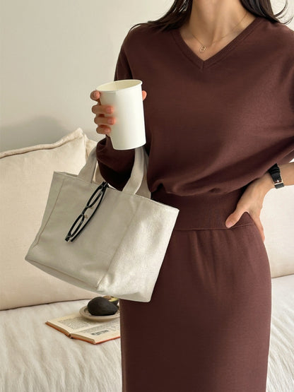 ☀️ [2type] 세미 크롭 니트