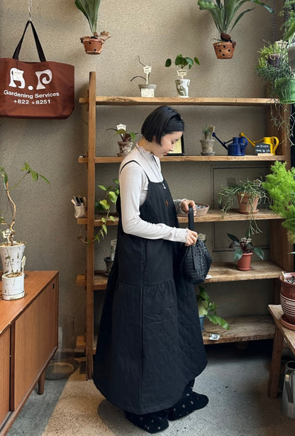 누빔 레이어드 원피스