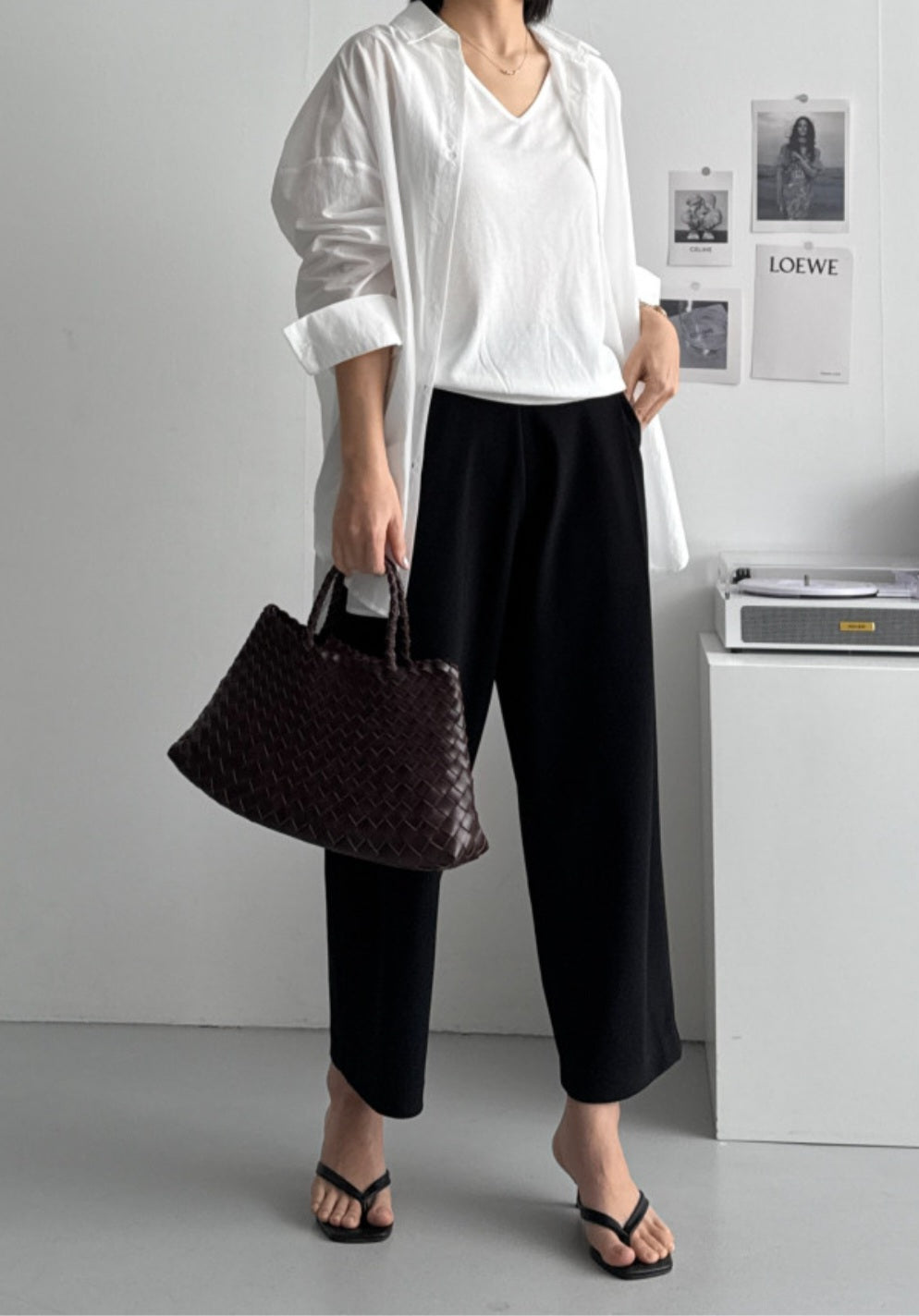 멋스러운 스판 밴딩 배기슬랙스