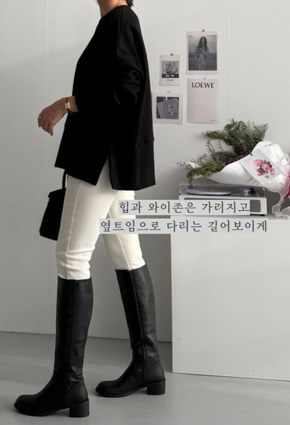 시보리 트임 맨투맨