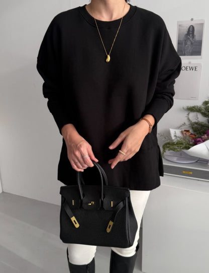 시보리 트임 맨투맨