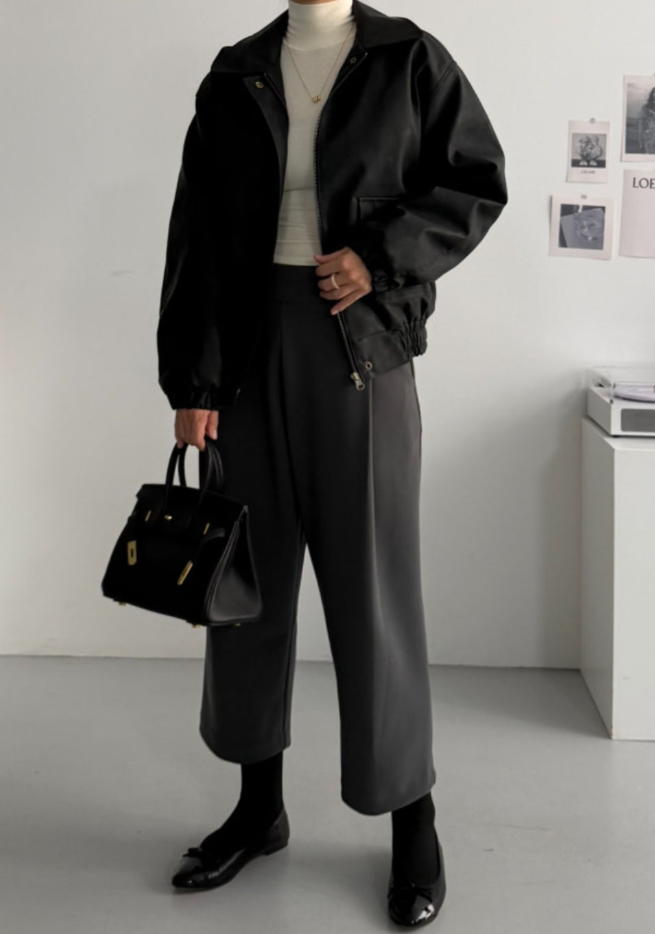 멋스러운 스판 밴딩 배기슬랙스