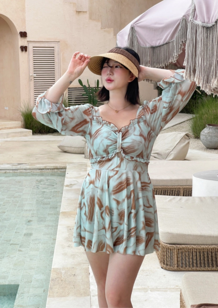 🩱 프렌치 시스루 원피스수영복 [~5XL]