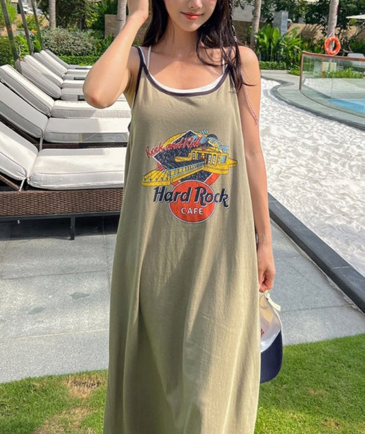 하드락 끈나시 원피스