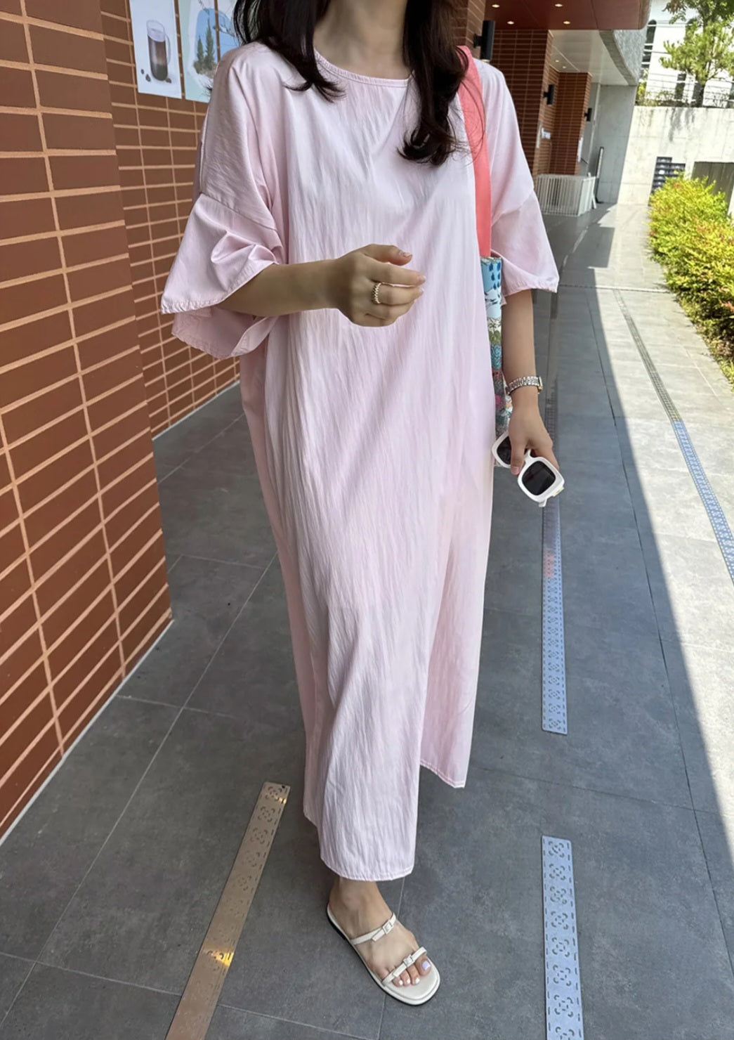 썸머 바스락 라운드 원피스