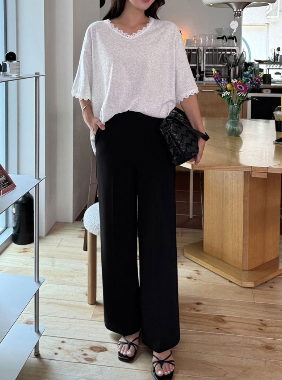 ☀️레이스 포인트 티셔츠
