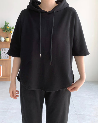 후드반팔 트레이닝 Set