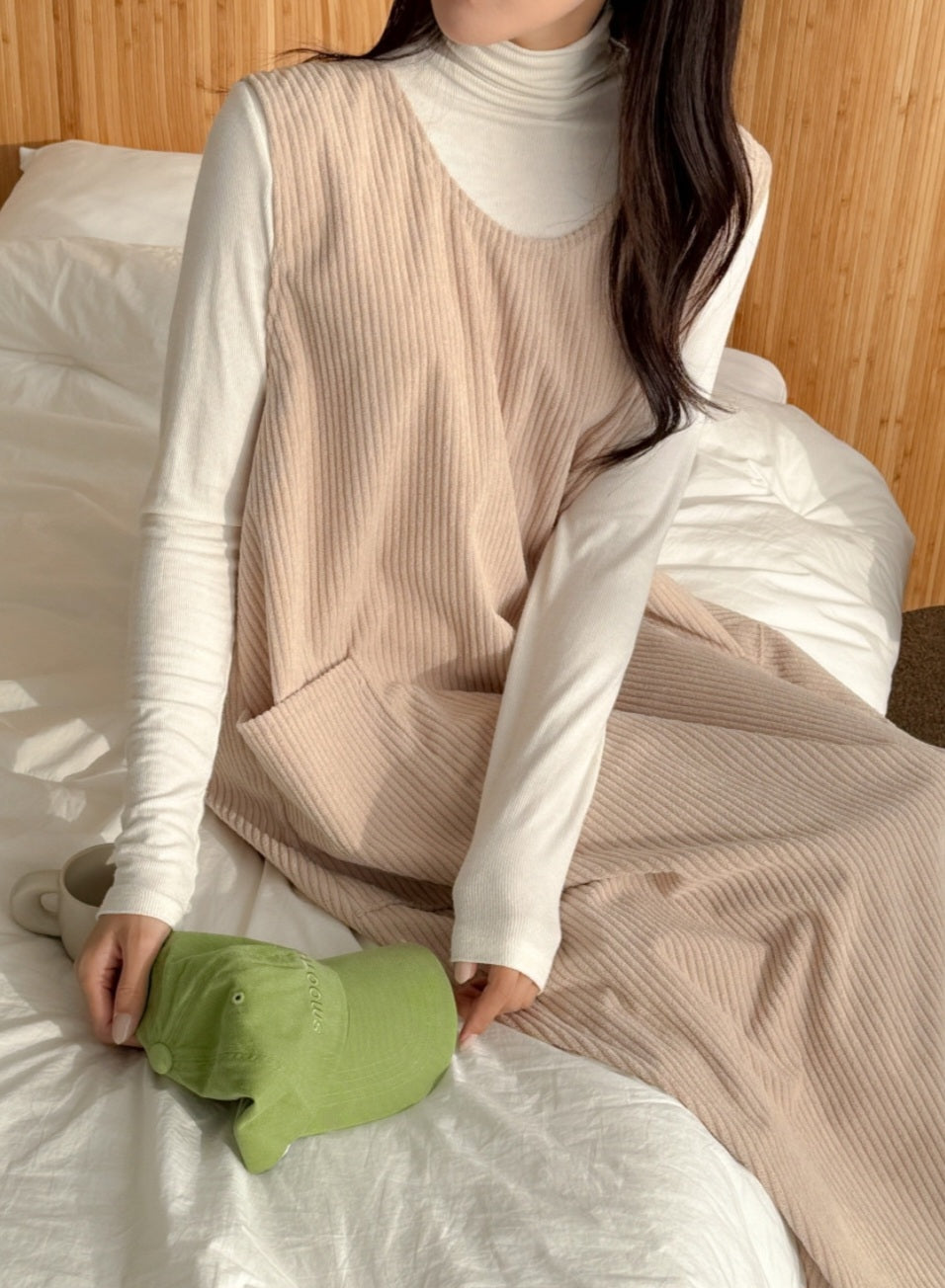 골덴 주머니 나시원피스