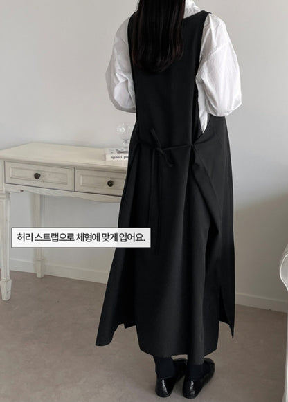 스트랩 레이어드 원피스