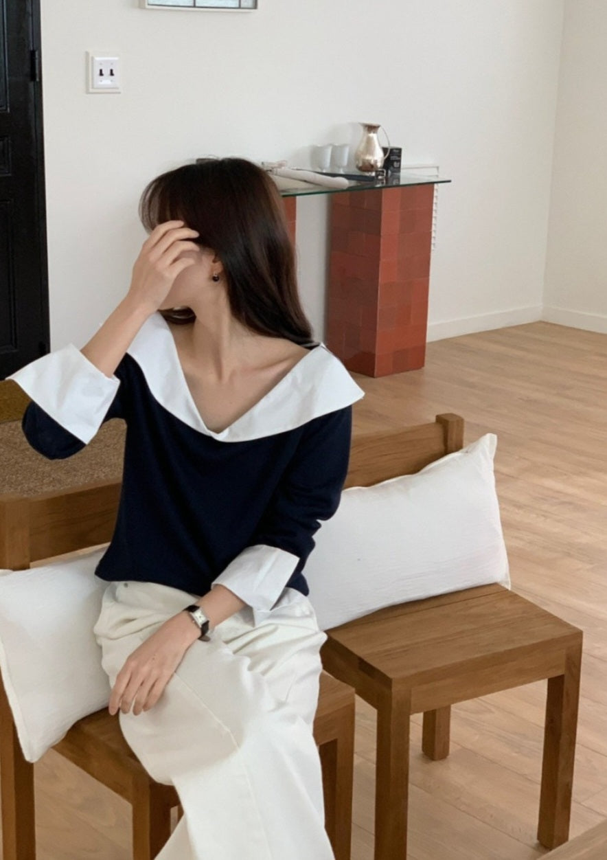 🍂 오프숄더 커프스 티셔츠