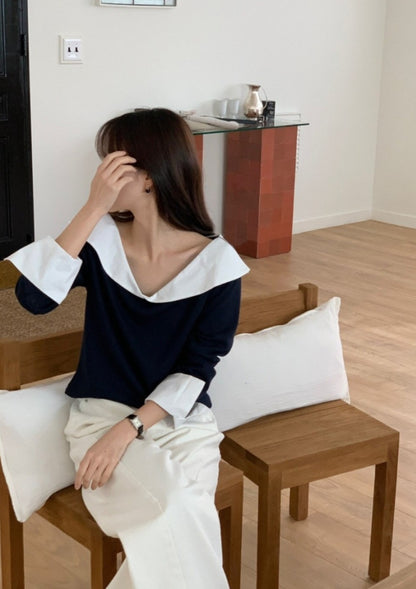 🍂 오프숄더 커프스 티셔츠