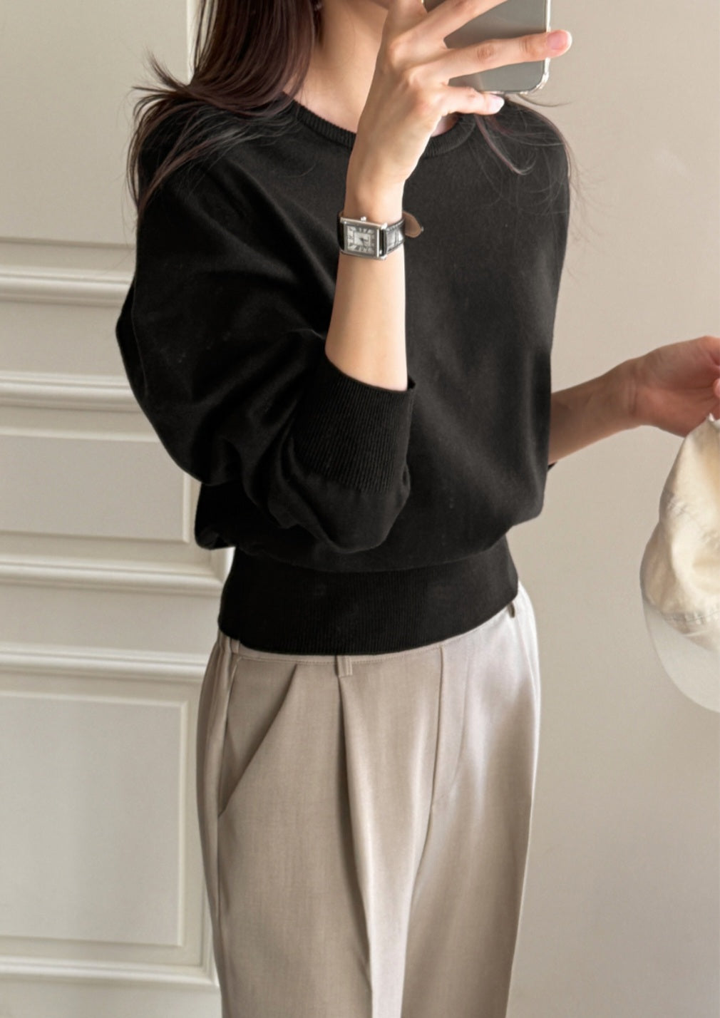 ☀️ [2type] 세미 크롭 니트