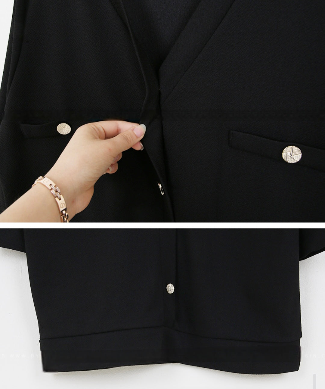 골드버튼 와이드팬츠 Set (~2XL)