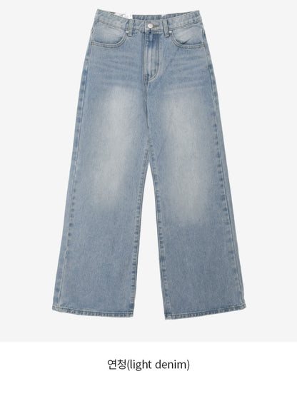 ⏩️ 체형커버 2type 보정핏 와이드부츠컷데님