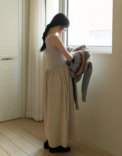 골덴 레이어드 나시원피스