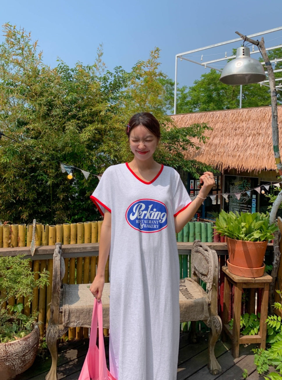 ☀️배색 롱 원피스
