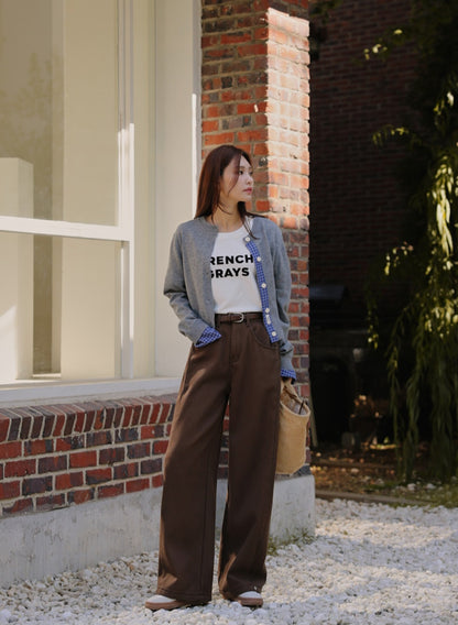 (NEW) 폴딩 코튼 와이드 청바지 S-2XL 3단기장