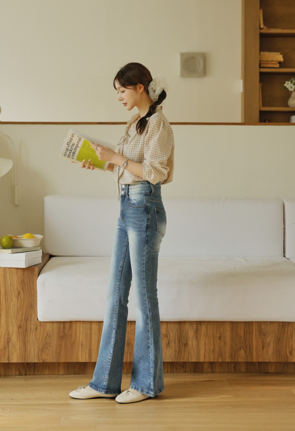 ⏩️ 골반패드 3type 더블버튼 부츠컷데님