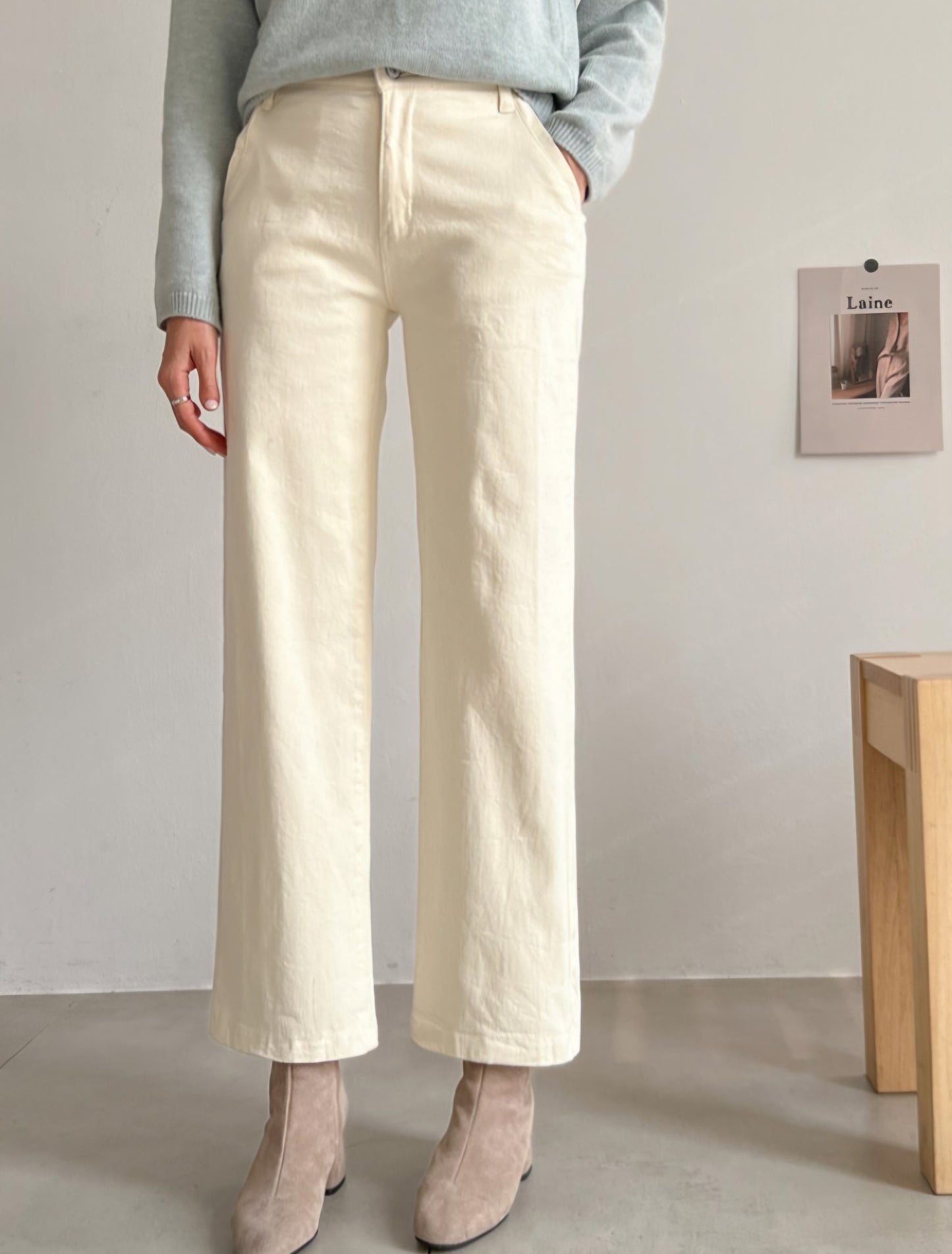 [기모] 코튼밴딩 일자핏 팬츠(XL-3XL)