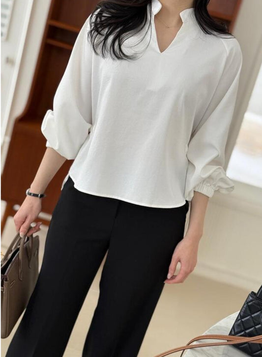 셔링스트링 블라우스 셔츠