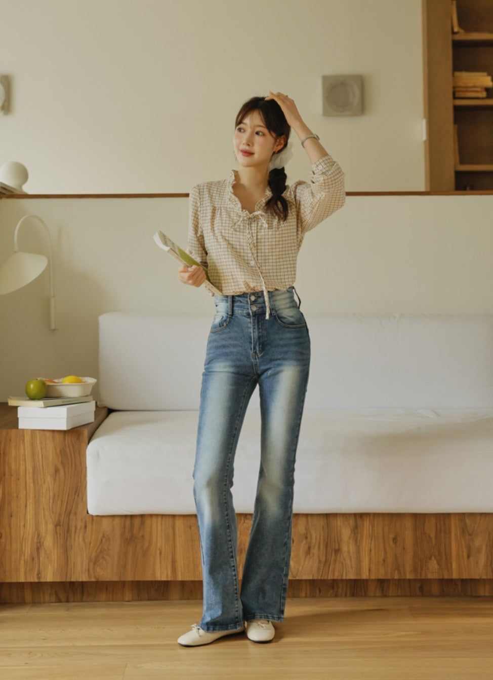 ⏩️ 골반패드 3type 더블버튼 부츠컷데님