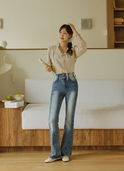 ⏩️ 골반패드 3type 더블버튼 부츠컷데님