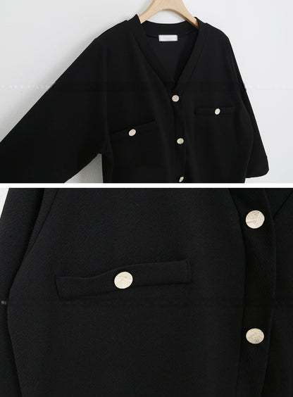 골드버튼 와이드팬츠 Set (~2XL)