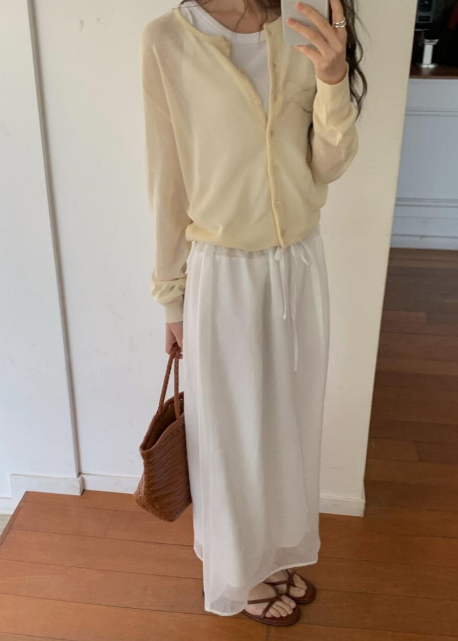 ☀️레이어드 스트링 이중 스커트
