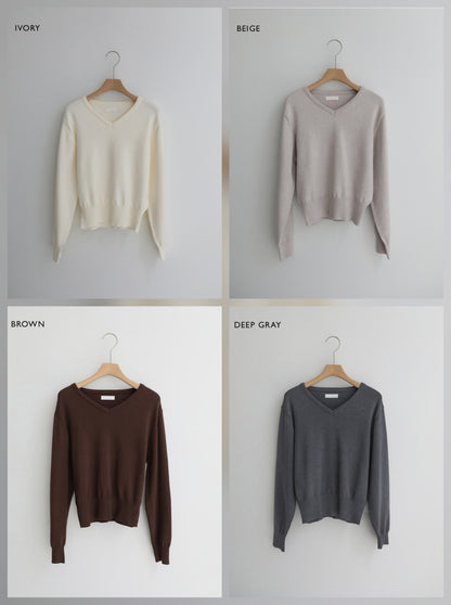 ☀️ [2type] 세미 크롭 니트