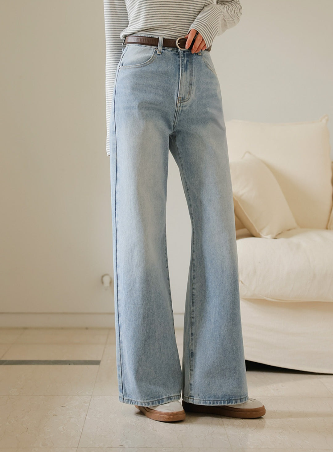 ⏩️ 체형커버 2type 보정핏 와이드부츠컷데님