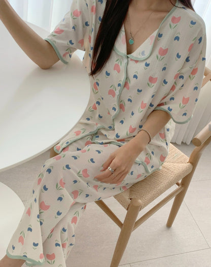 ⏩️ [기획상품] 꿀잠 지지미 홈웨어 잠옷 3pcs