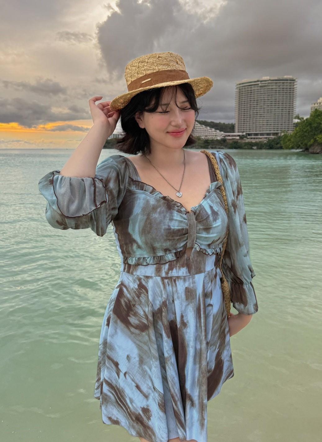 🩱 프렌치 시스루 원피스수영복 [~5XL]