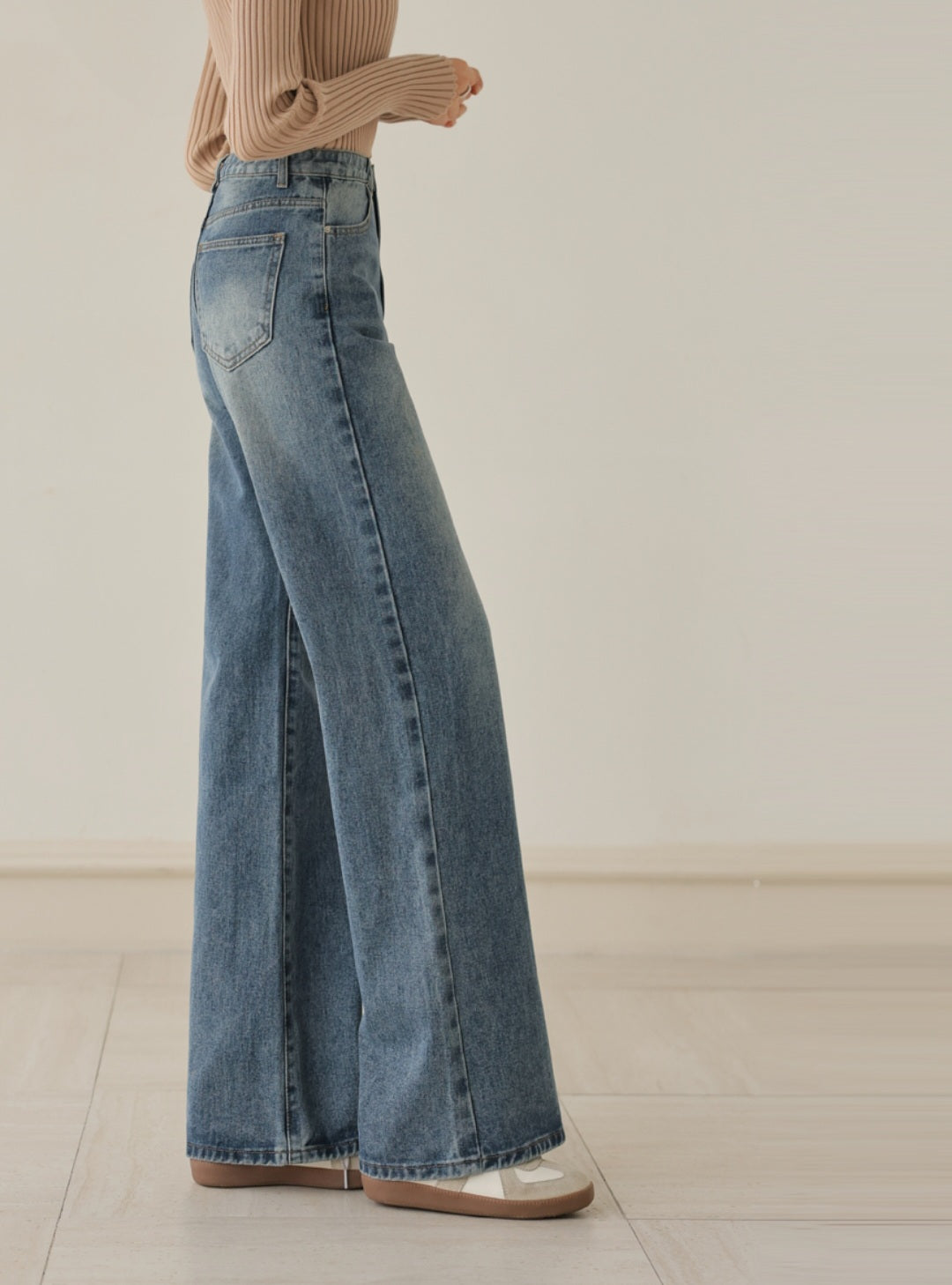 ⏩️ 체형커버 2type 보정핏 와이드부츠컷데님