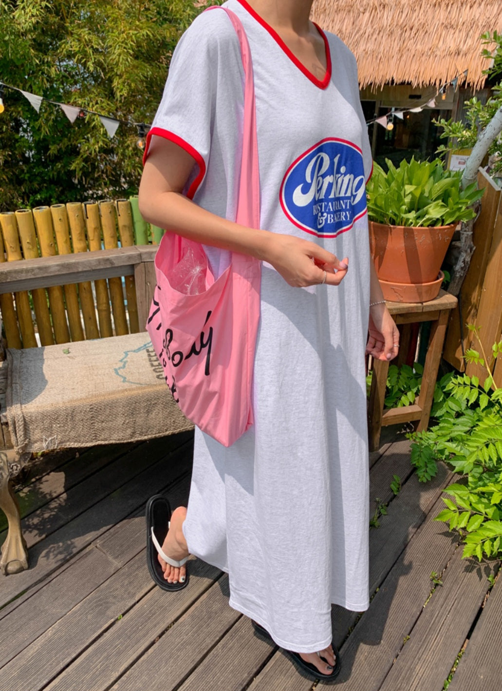 ☀️배색 롱 원피스