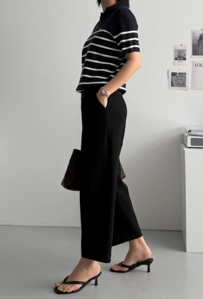 멋스러운 스판 밴딩 배기슬랙스