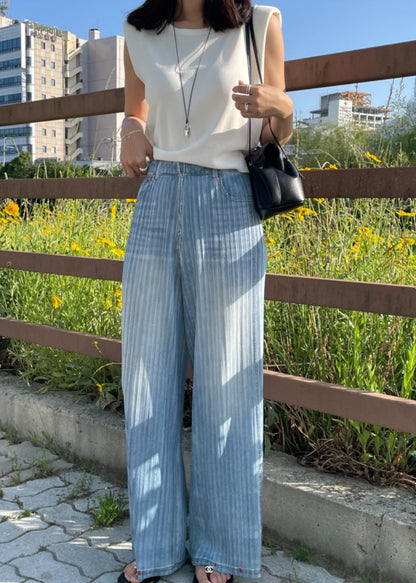 💐데님 플리츠 밴딩팬츠