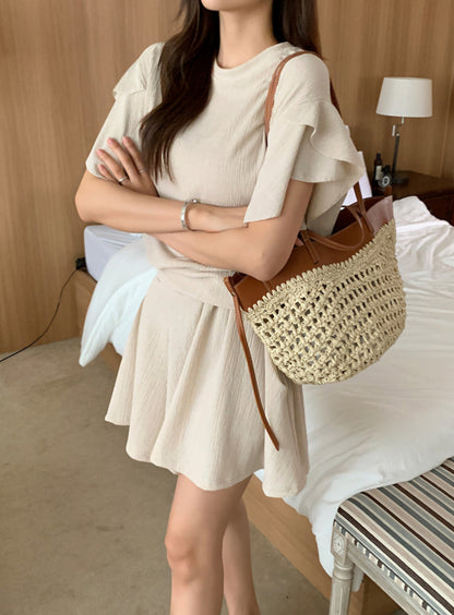 ☀️반팔맨투맨 치마바지 SET