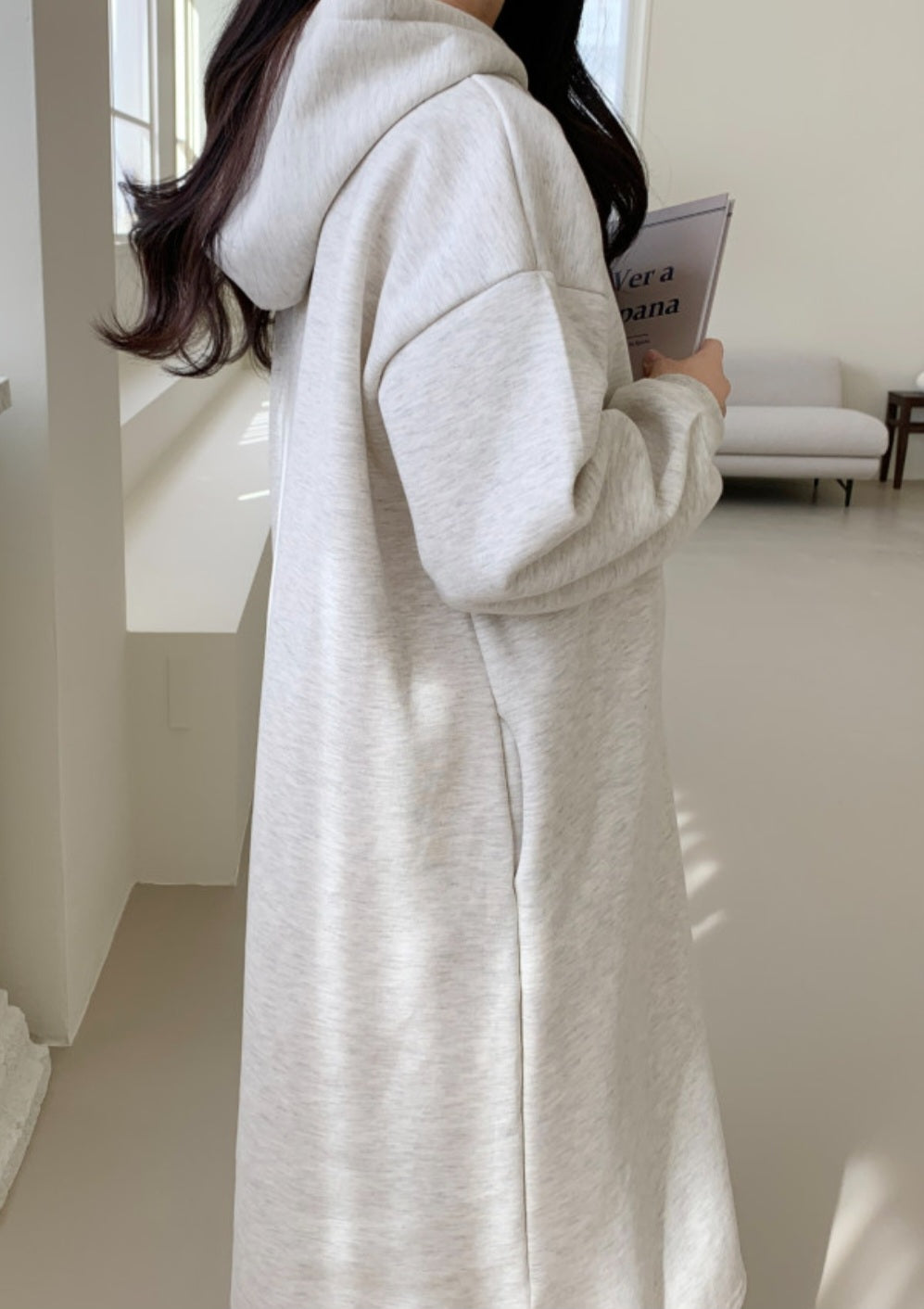 후드 롱 원피스